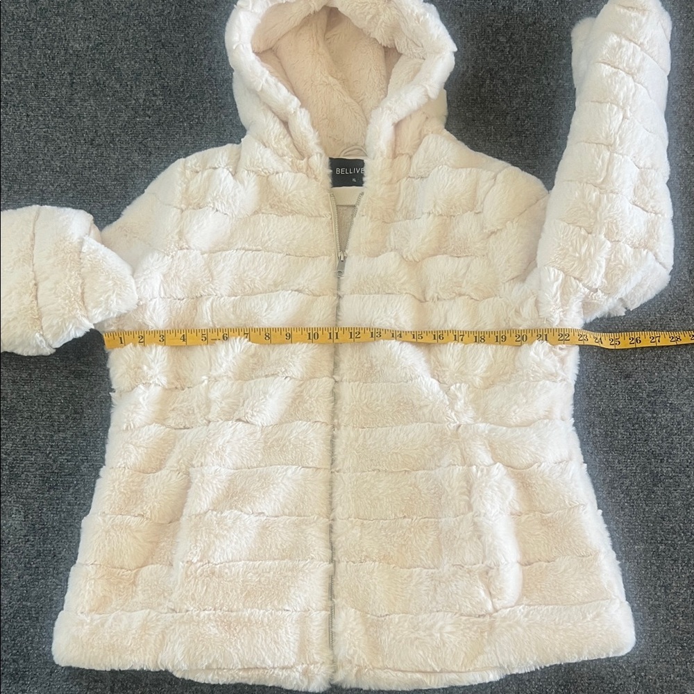 Women's Cream Bellivera Puffer/Cozy/Warm Jacket Size Xl - Picture 4 of 7